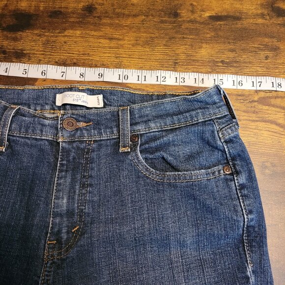 Levi's Jeans Size 8 Mid Rise 515 Bootcut Studded Medium Dark Wash Western - Picture 5 of 10